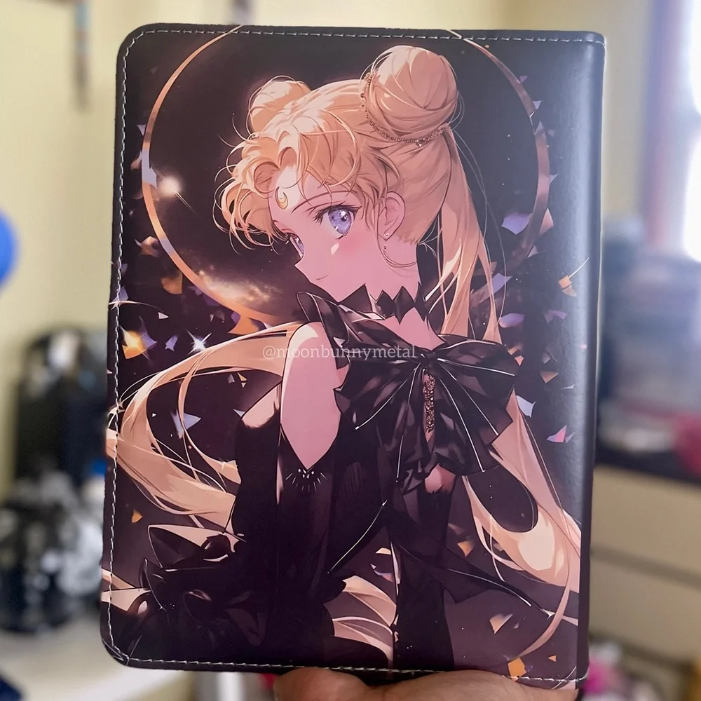 NEW Goth Anime PU Leather Binder Waifu Sailor Moon Goth Punk A5 Journal Notebook